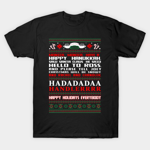 Friends Merry Christmas Happy Holiday Winter T Shi T-Shirt by TeeLovely